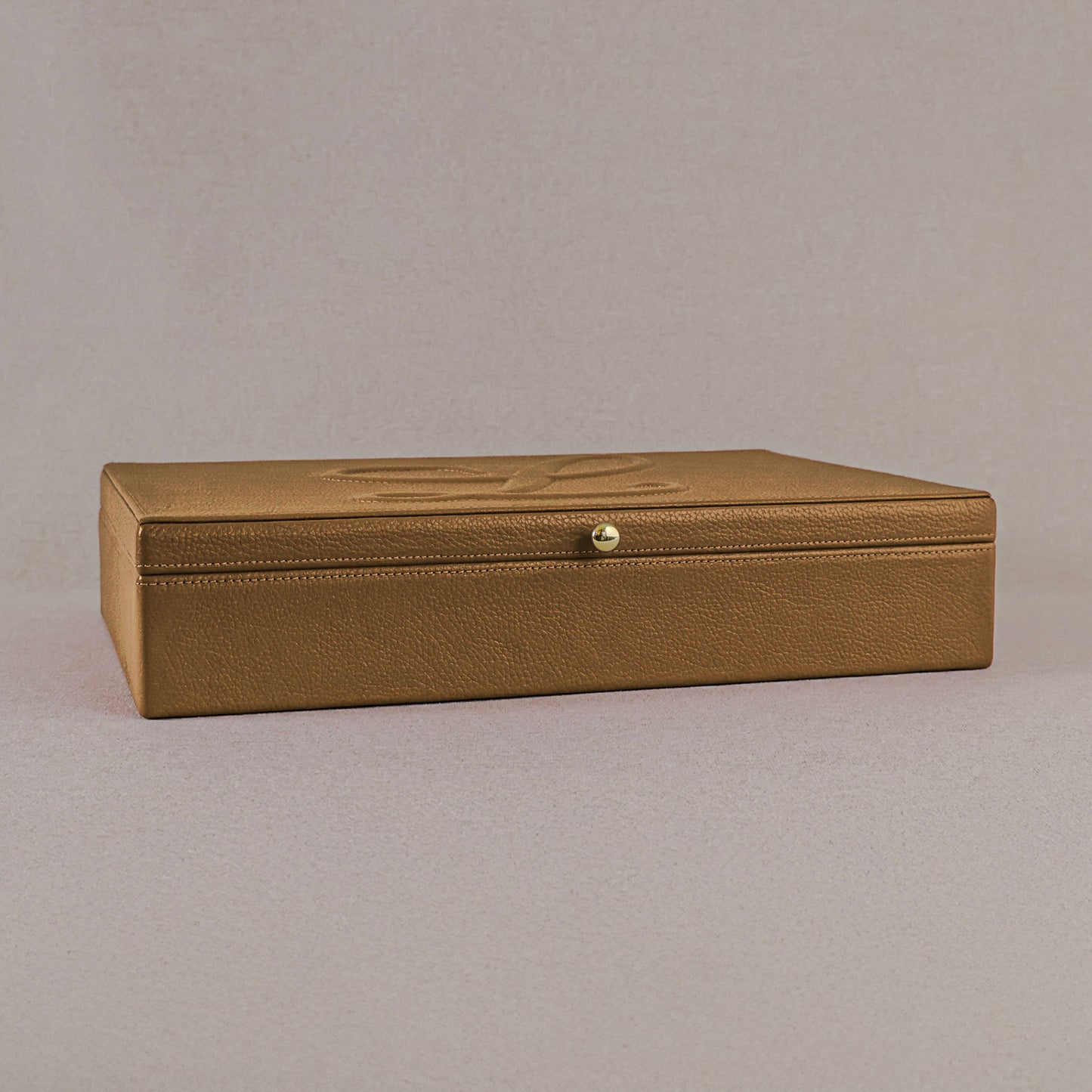 Jewelry box Italian Leather Golden Color