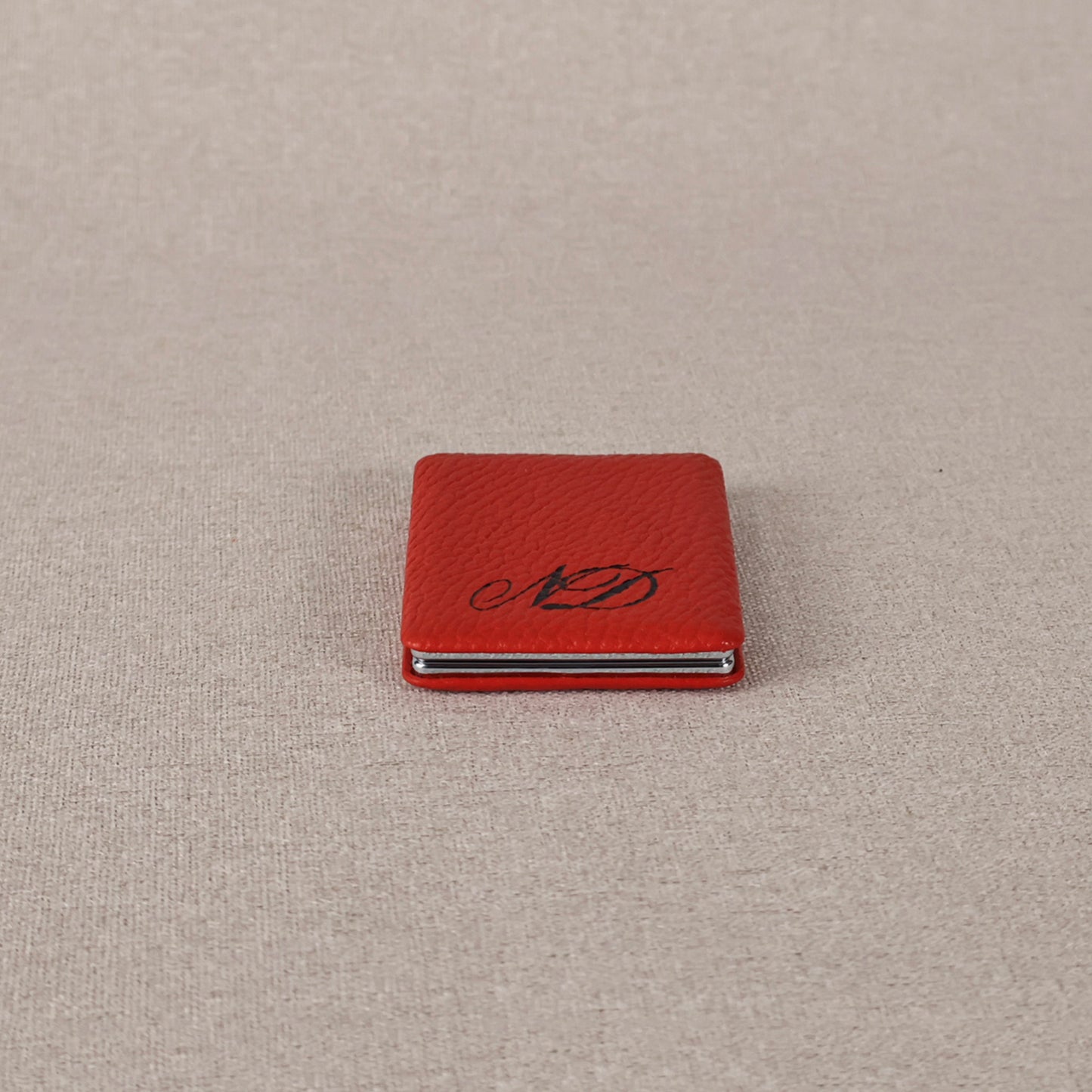 Makeup mirror pocket size red color