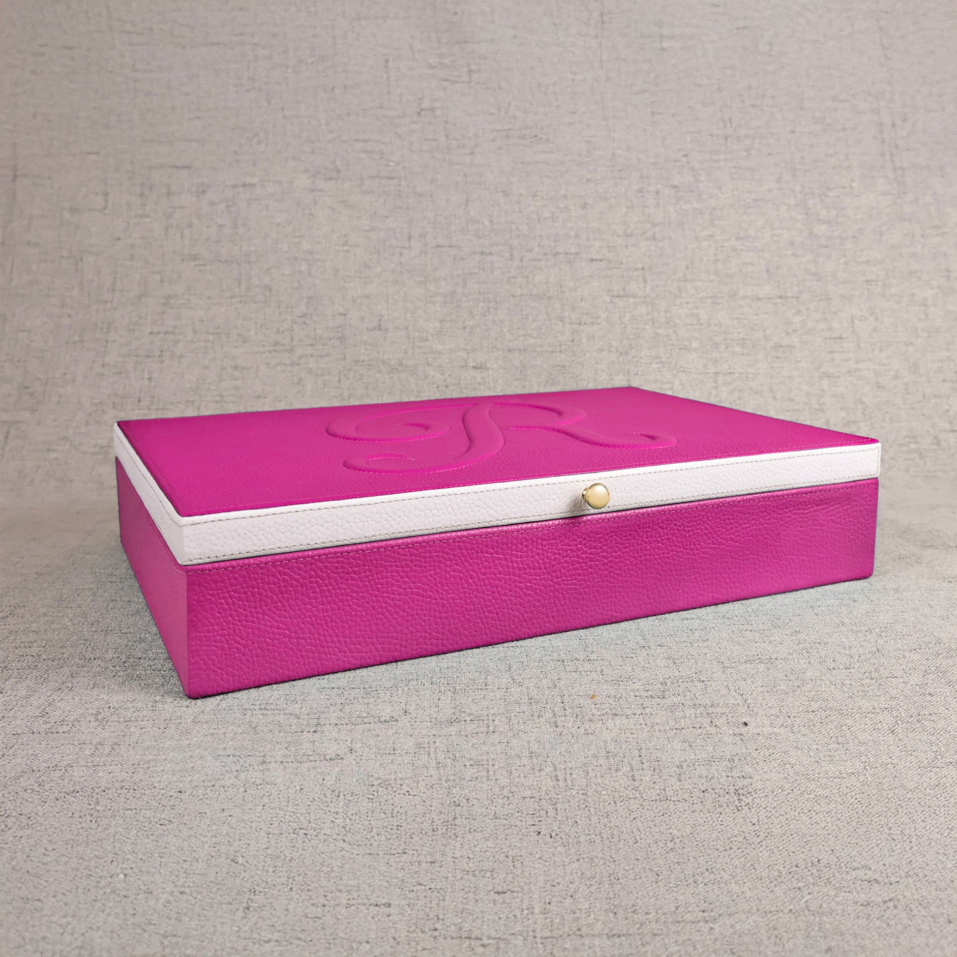 Jewelry box Italian Leather Pink Color
